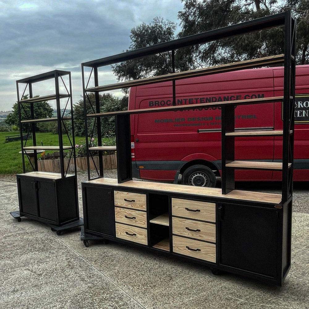 Bibliothèque/ Living design industriel. Réf 4046 Prix : 4500€