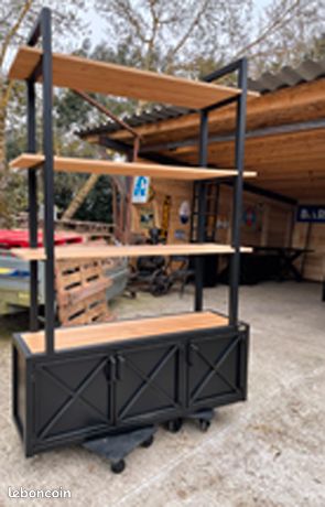 Bibliothèque industriel Prix de base : 1750€ Réf 3863