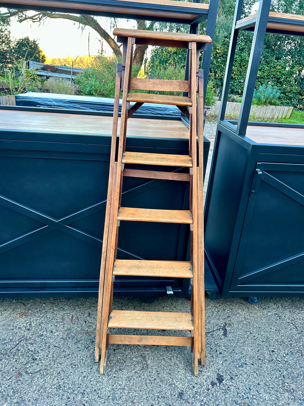 Echelle de peintre vintage 1950 5 marches réf 4357