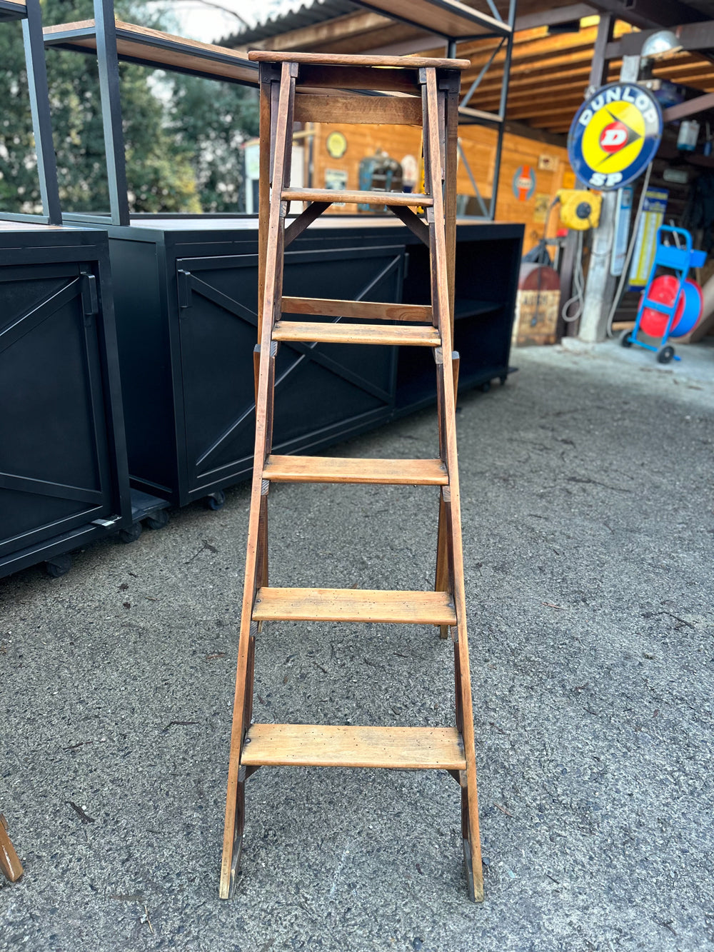 Echelle de peintre vintage 1950 5 marches réf 4357