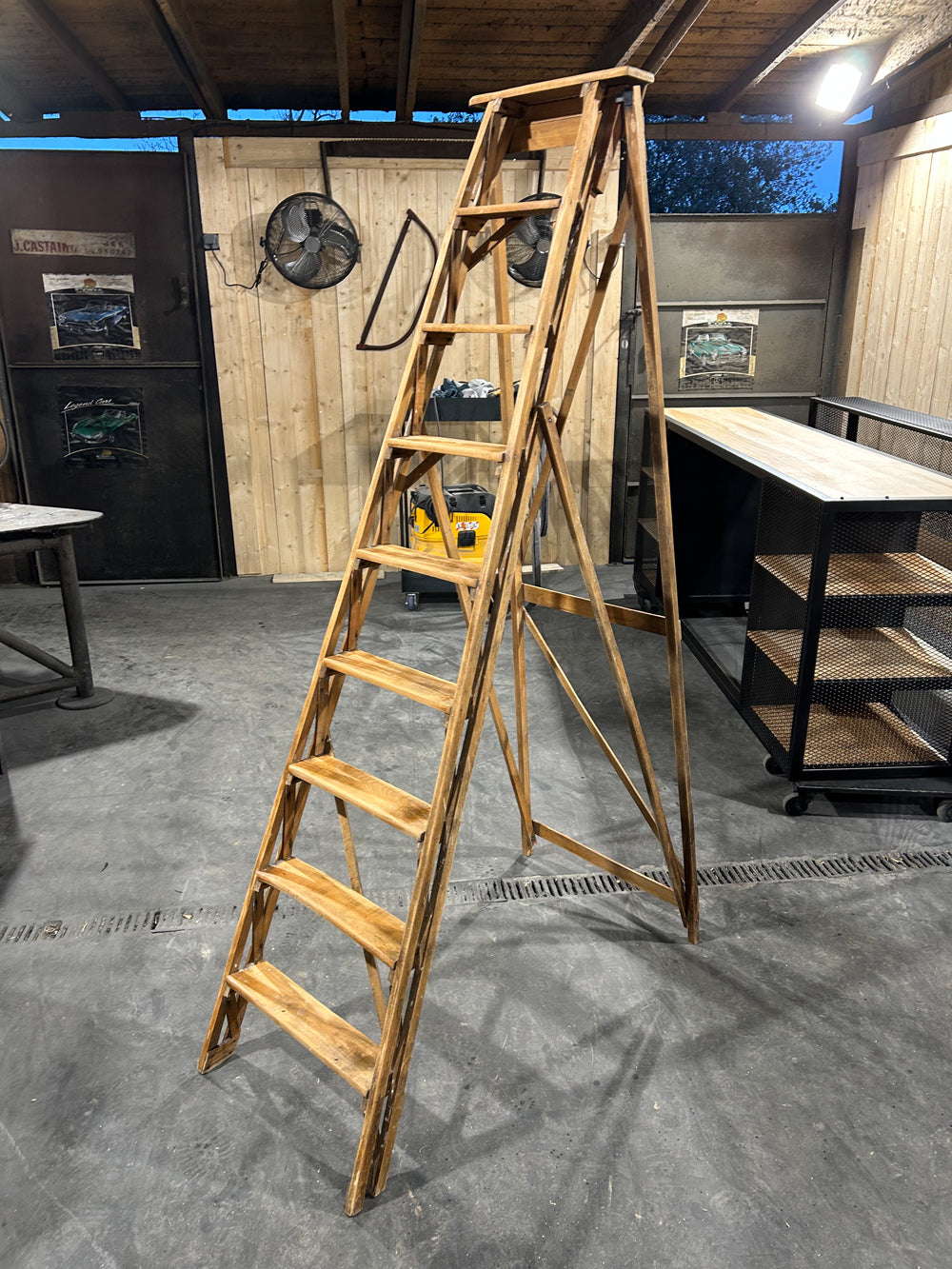 Echelle peintre vintage 9 marches 1960 Réf 4372