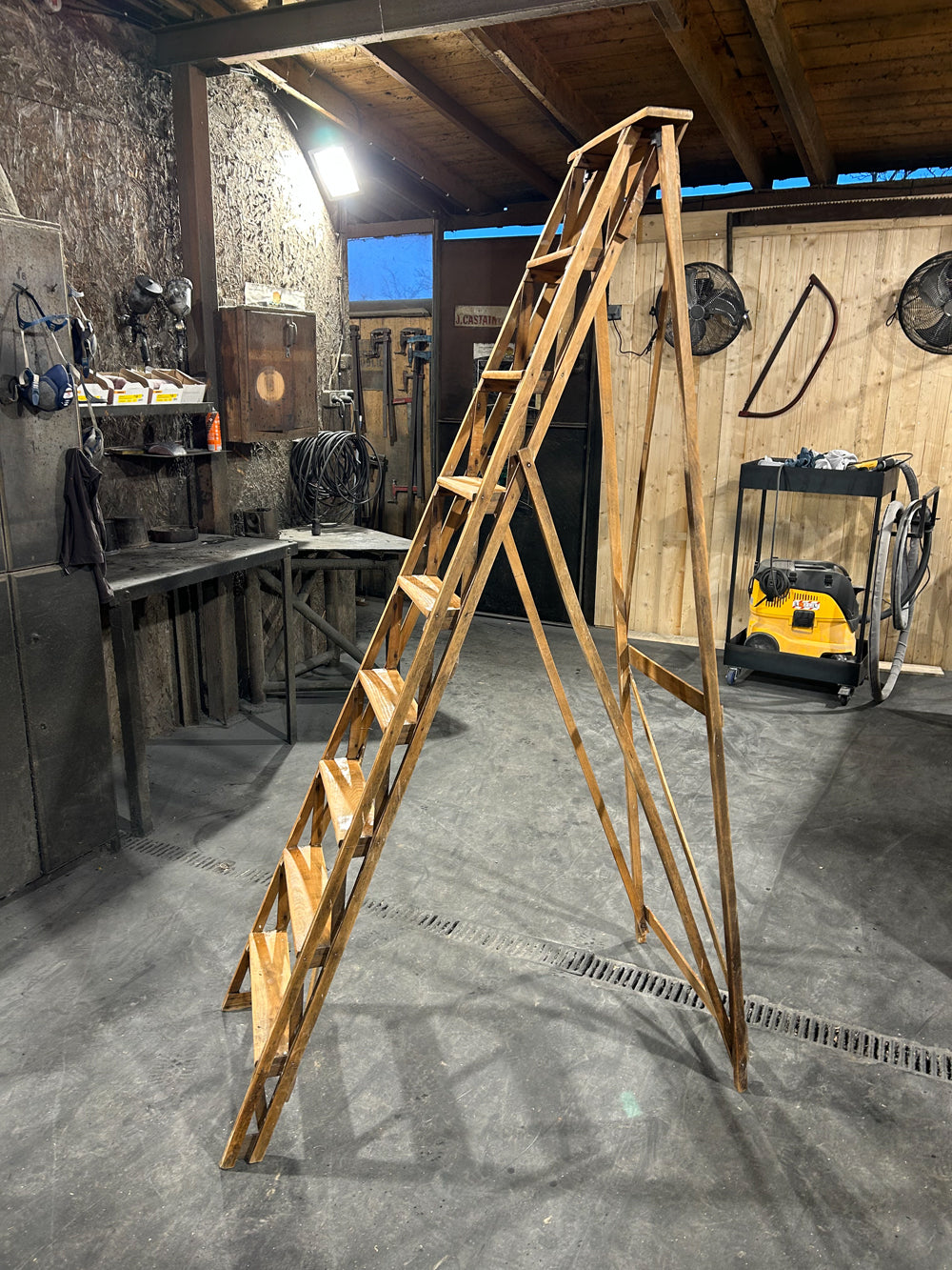 Echelle peintre vintage 9 marches 1960 Réf 4372