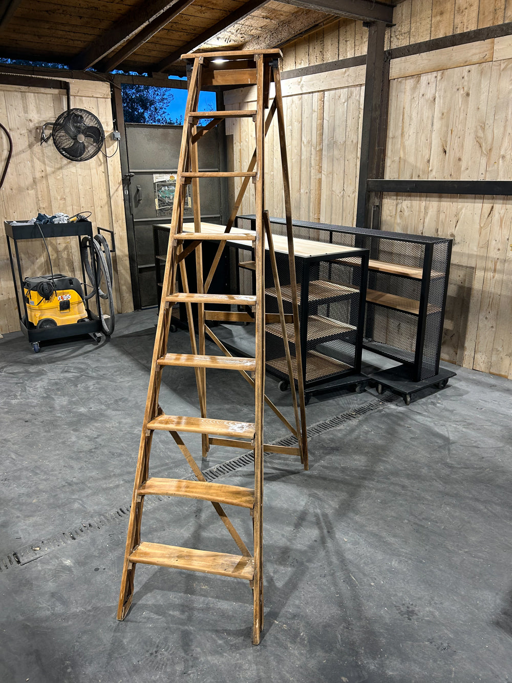 Echelle peintre vintage 9 marches 1960 Réf 4372