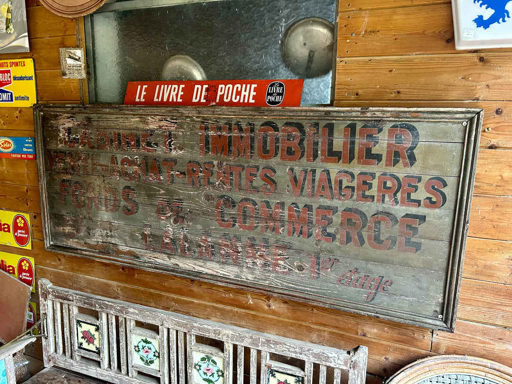 Ancienne grande enseigne bois 1920/ 30 Réf 4173