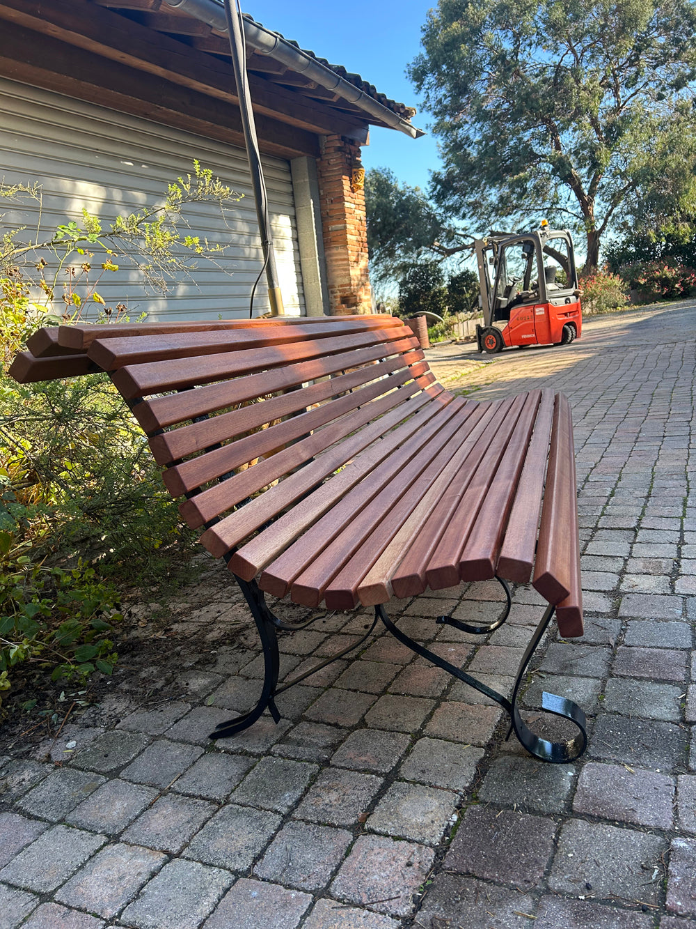 Banc piètement Rosace acier 1960 - Réf 4600