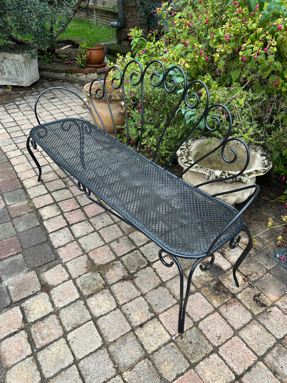 Banc de Jardin Vintage Fer Forgé 1950-60 -Réf 4560