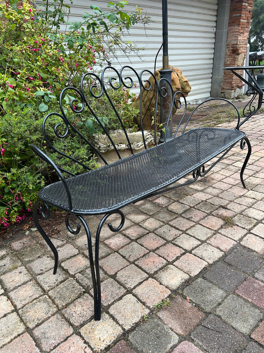 Banc de Jardin Vintage Fer Forgé 1950-60 -Réf 4560