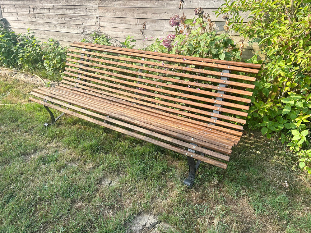 Banc de jardin mètal et bois 1980 Réf 4527