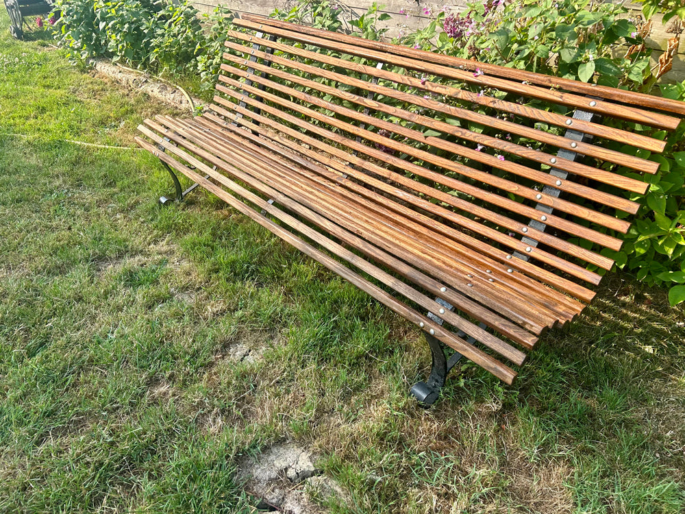 Banc de jardin mètal et bois 1980 Réf 4527