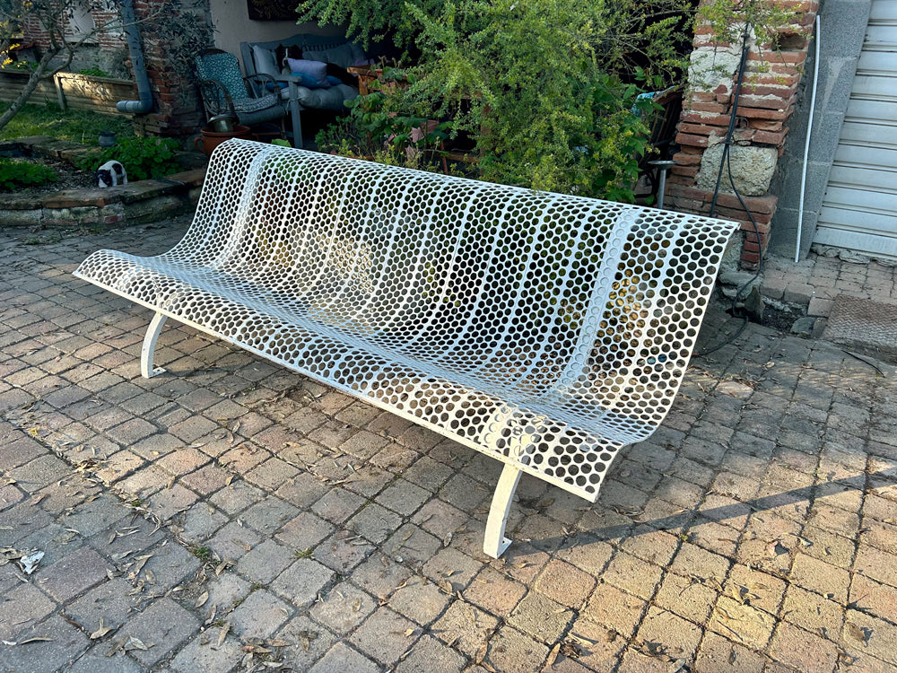 Banc de jardin public 1960 " René Malaval " Réf 4237