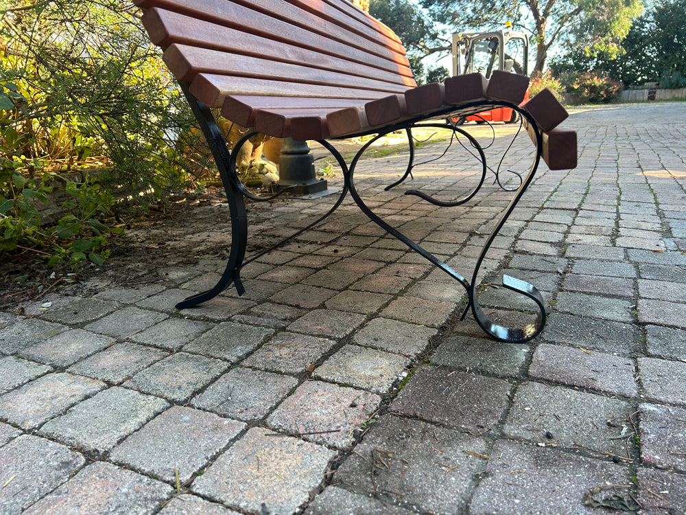 Banc piètement Rosace acier 1960 - Réf 4600