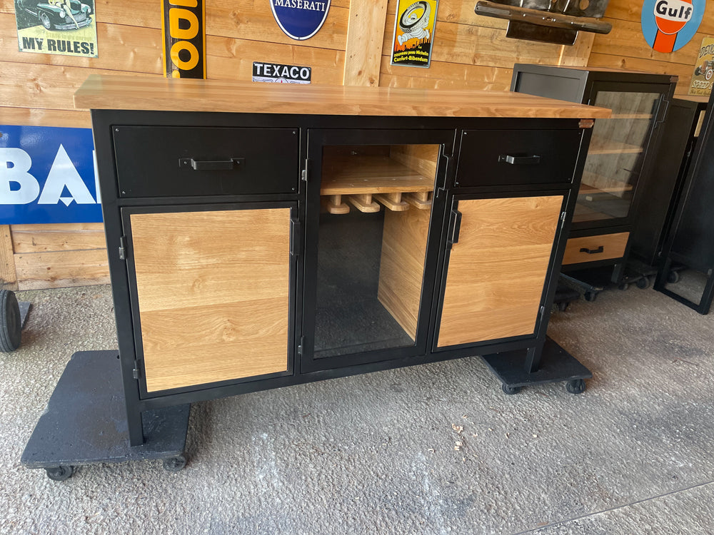 Buffet/bar design industriel réf 4049 Prix de base 2400€
