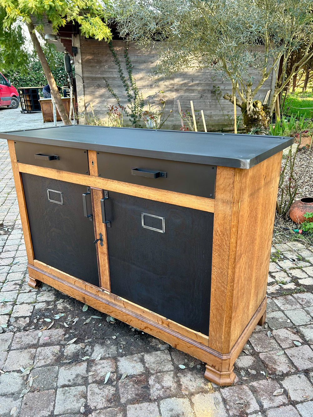 Buffet d'atelier chêne Réf 4222