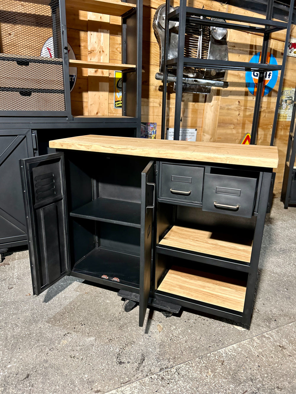 Buffet industriel portes et tiroirs ATAL Réf 4189