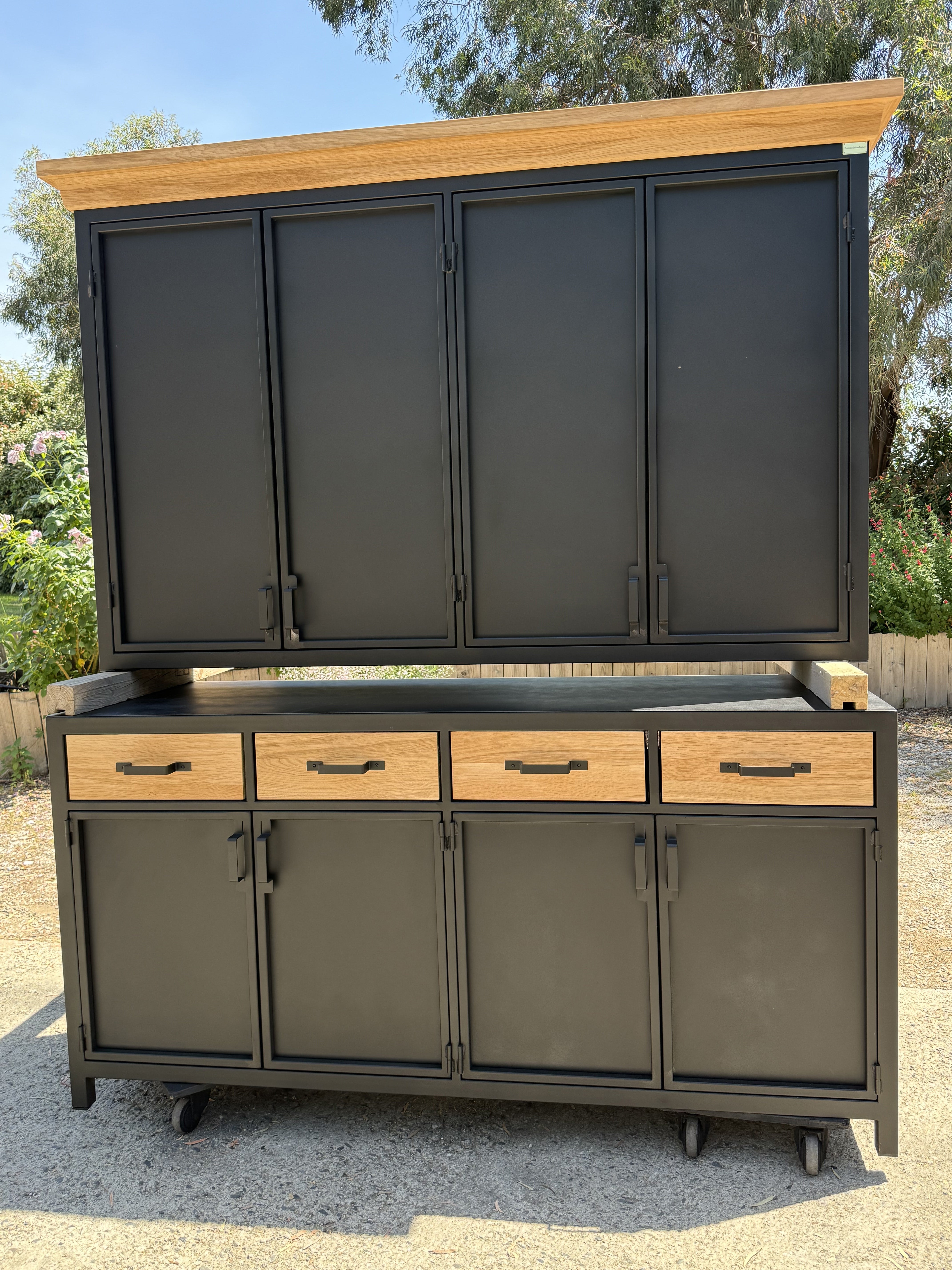 Buffet 2 corps industriel 8 portes et 4 tiroirs - RF 4711