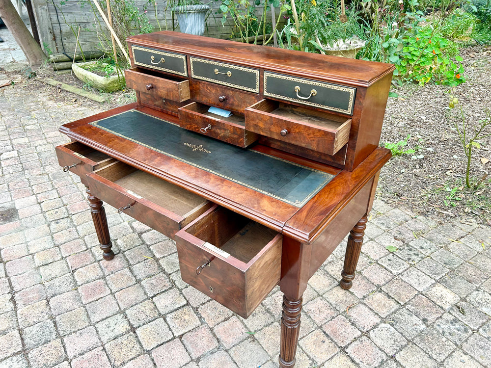 Bureau Napoléon III à Gradin Acajou Massif