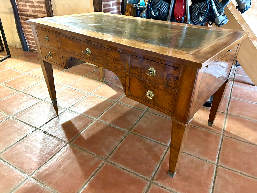 Bureau Direction Noyer Massif 1940 Extensions Plateau