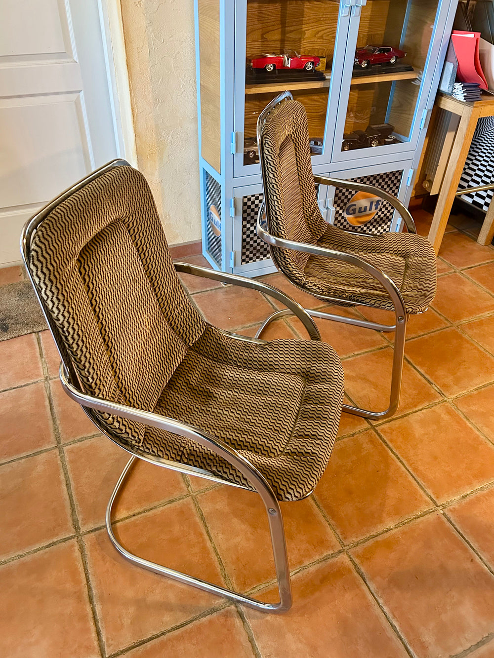 Lot de 2 chaises ( Willy Rizzo ) Réf 4622