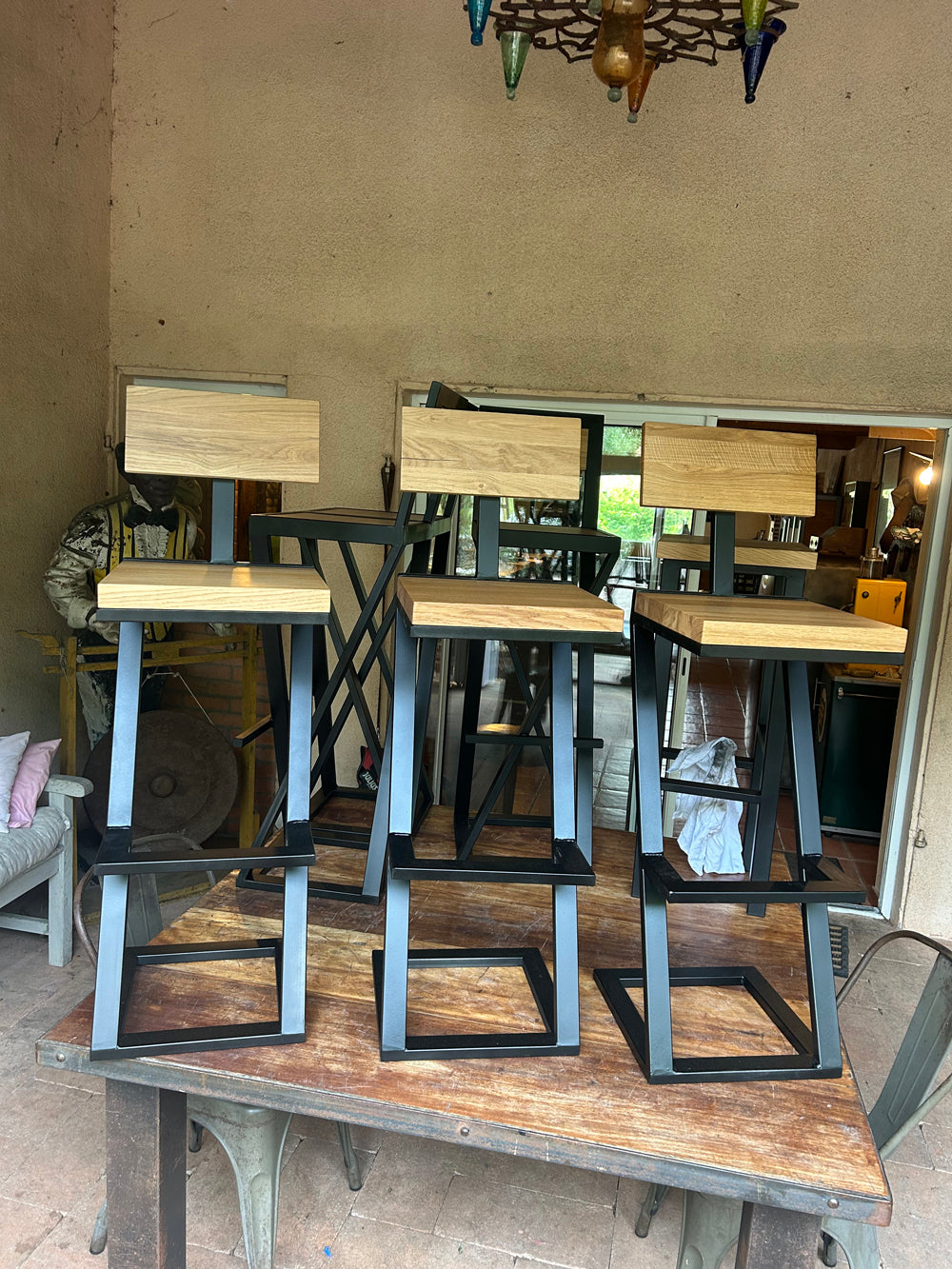 Chaise de Bar design industriel Réf 4498 prix:150€