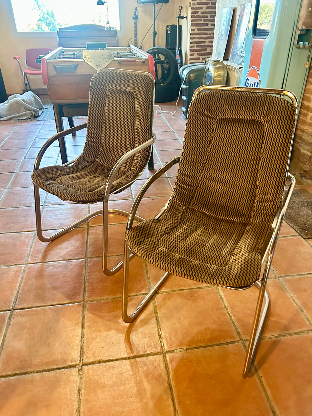 Lot de 2 chaises ( Willy Rizzo ) Réf 4622