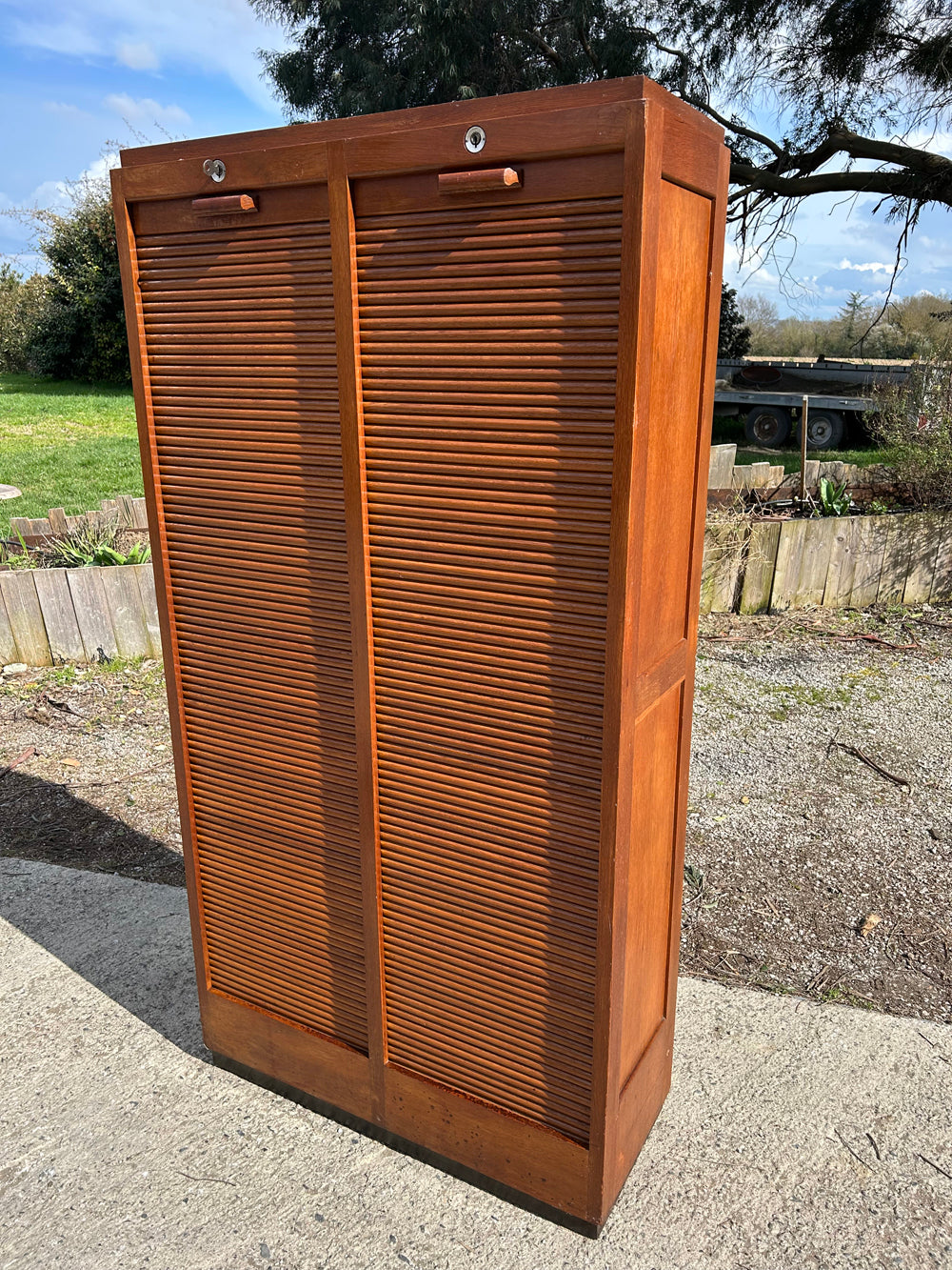 Classeur à rideau en chêne 1940 Réf 4438