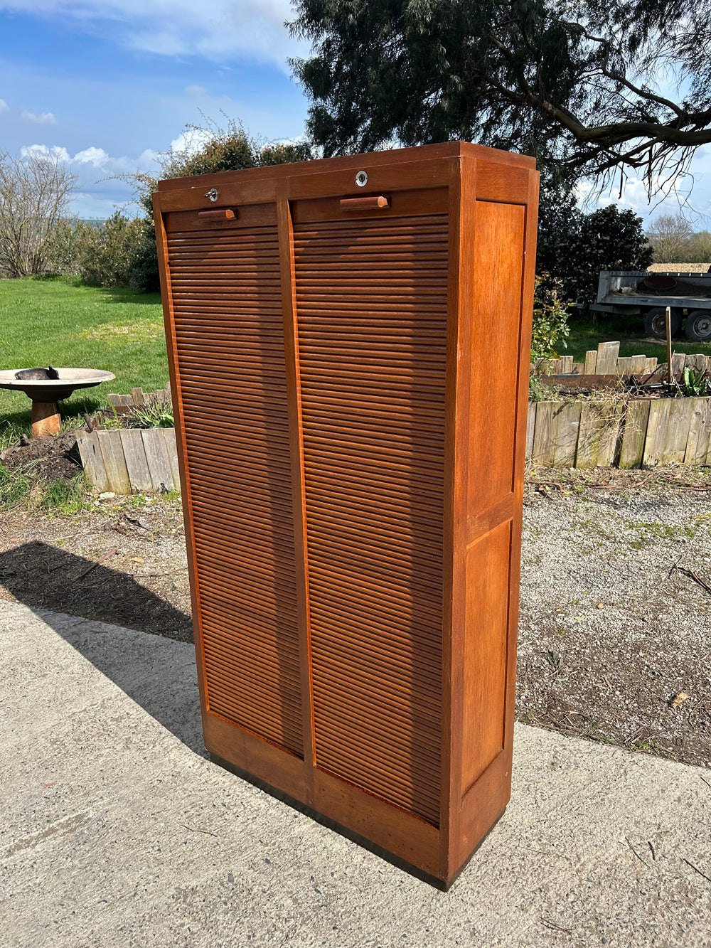 Classeur à rideau en chêne 1940 Réf 4438