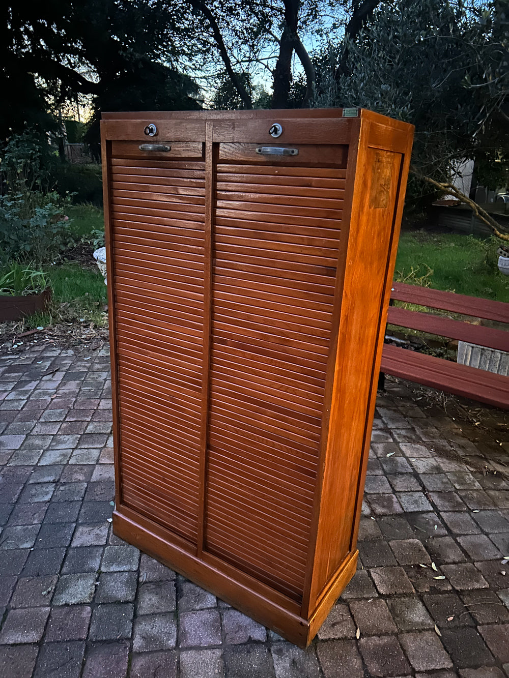 Classeur Double Rideau Chêne 1930 Saina Casablanca