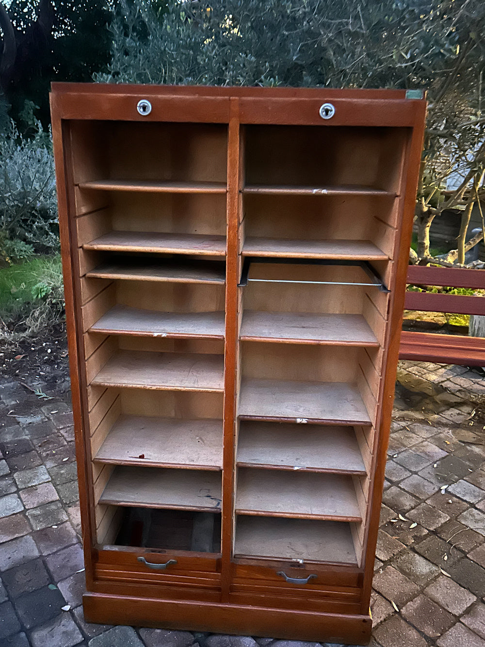 Classeur Double Rideau Chêne 1930 Saina Casablanca