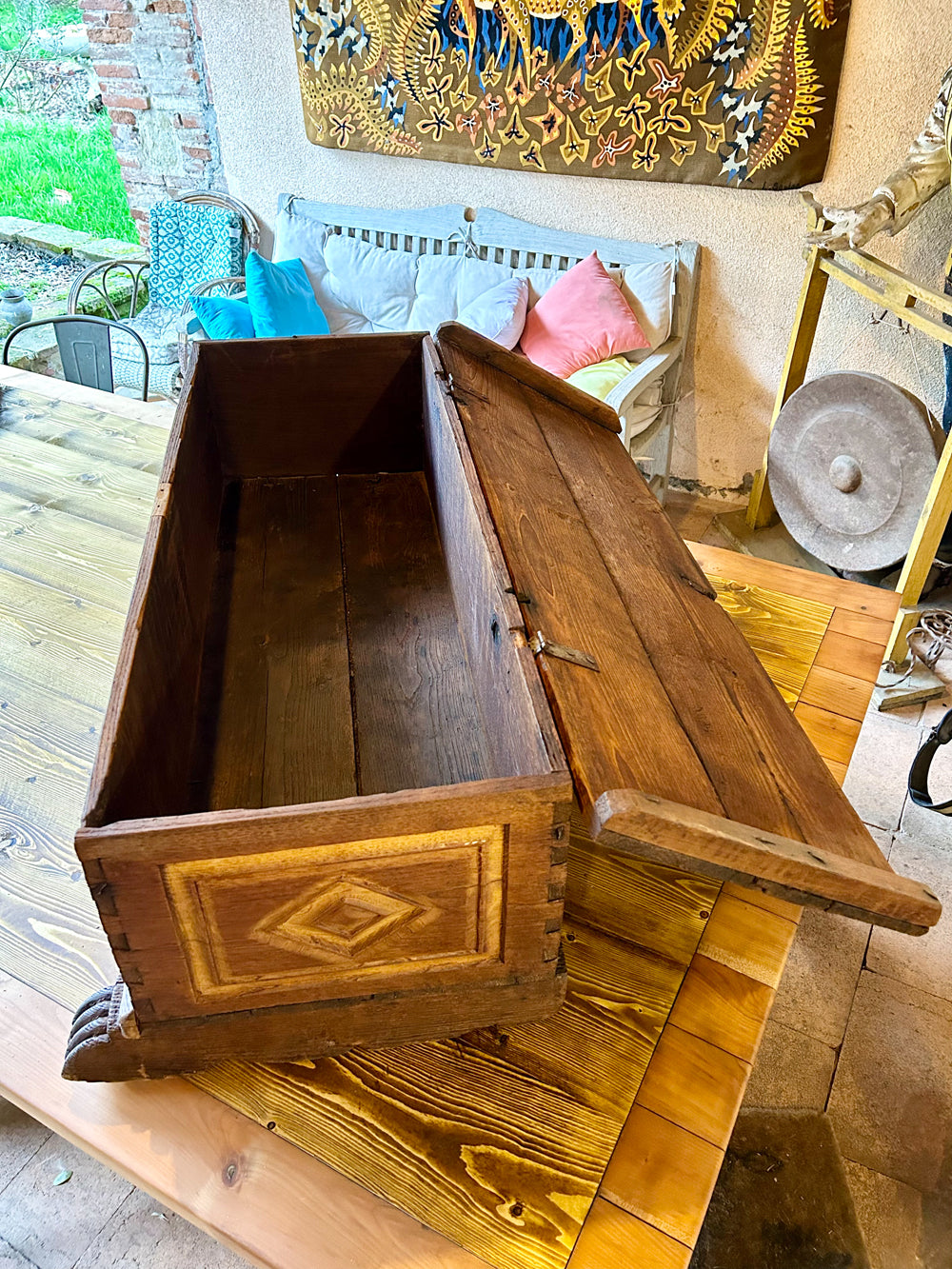 Coffre Style Louis XIII Chêne Ancien