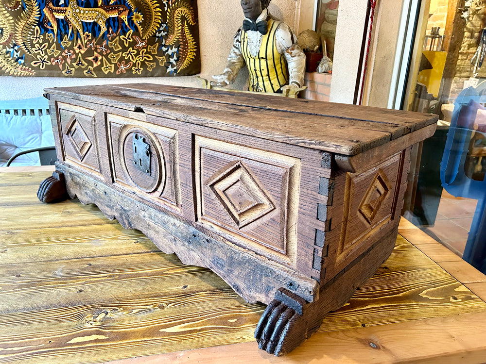 Coffre Style Louis XIII Chêne Ancien