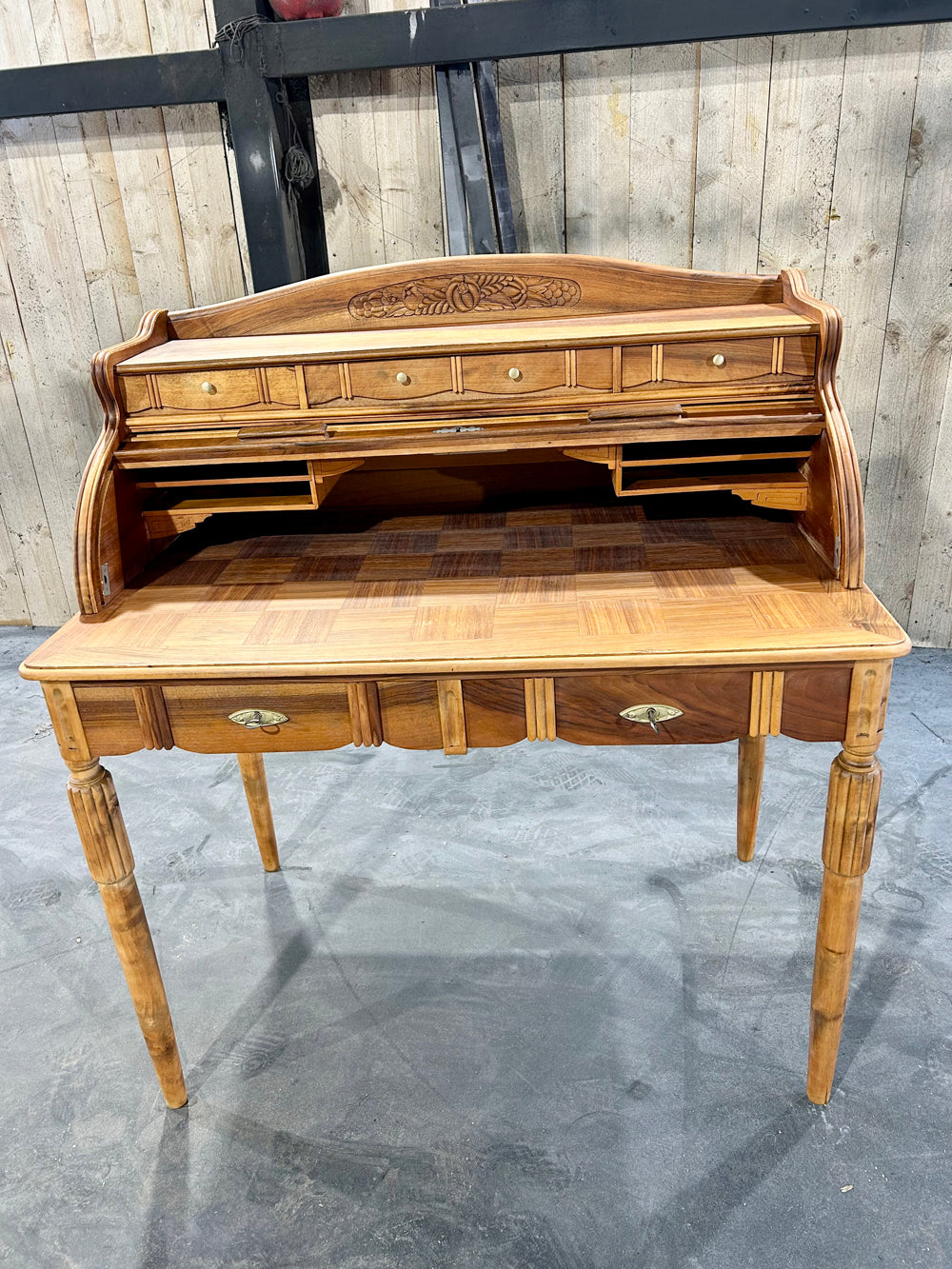 Bureau à cylindre en Noyer début 20ème siècle Réf 4426