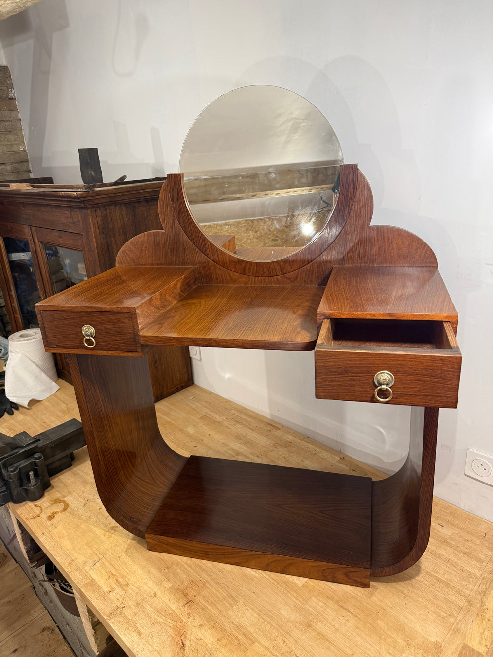 Coiffeuse Art Déco Vintage Palissandre 1930 - Réf 4561