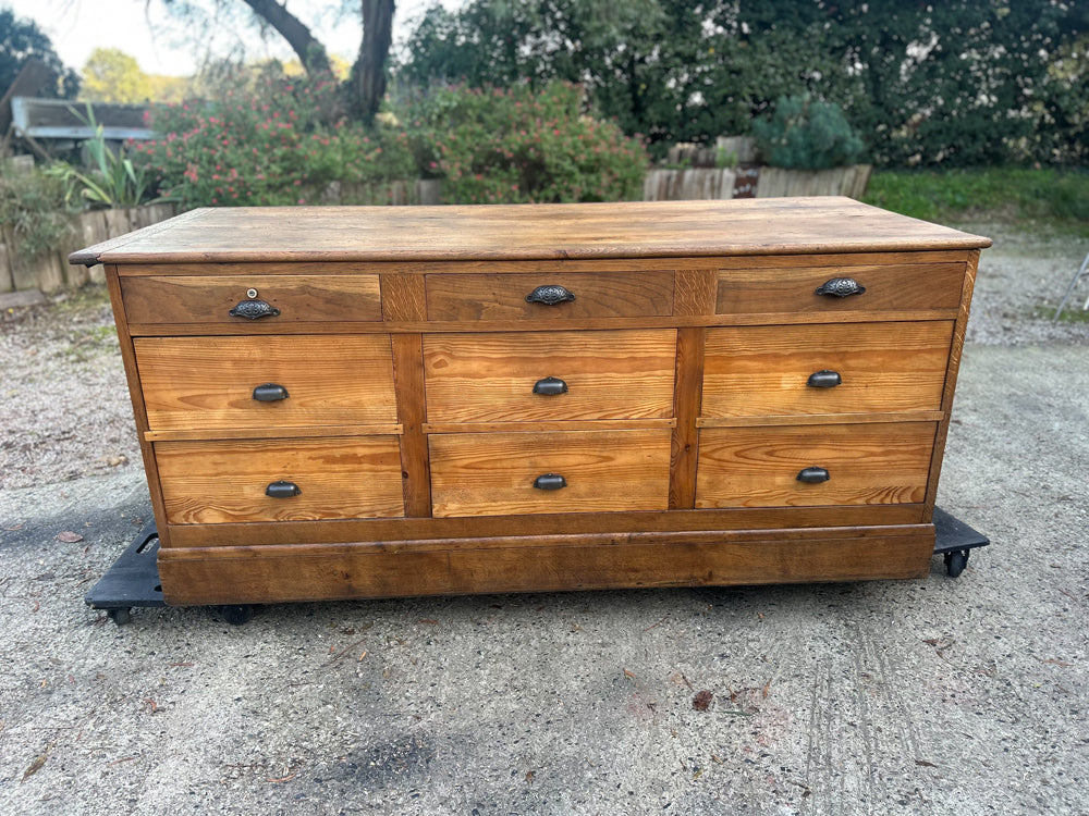 Comptoir de cordonnier en chêne Fin 19éme - Réf 4608