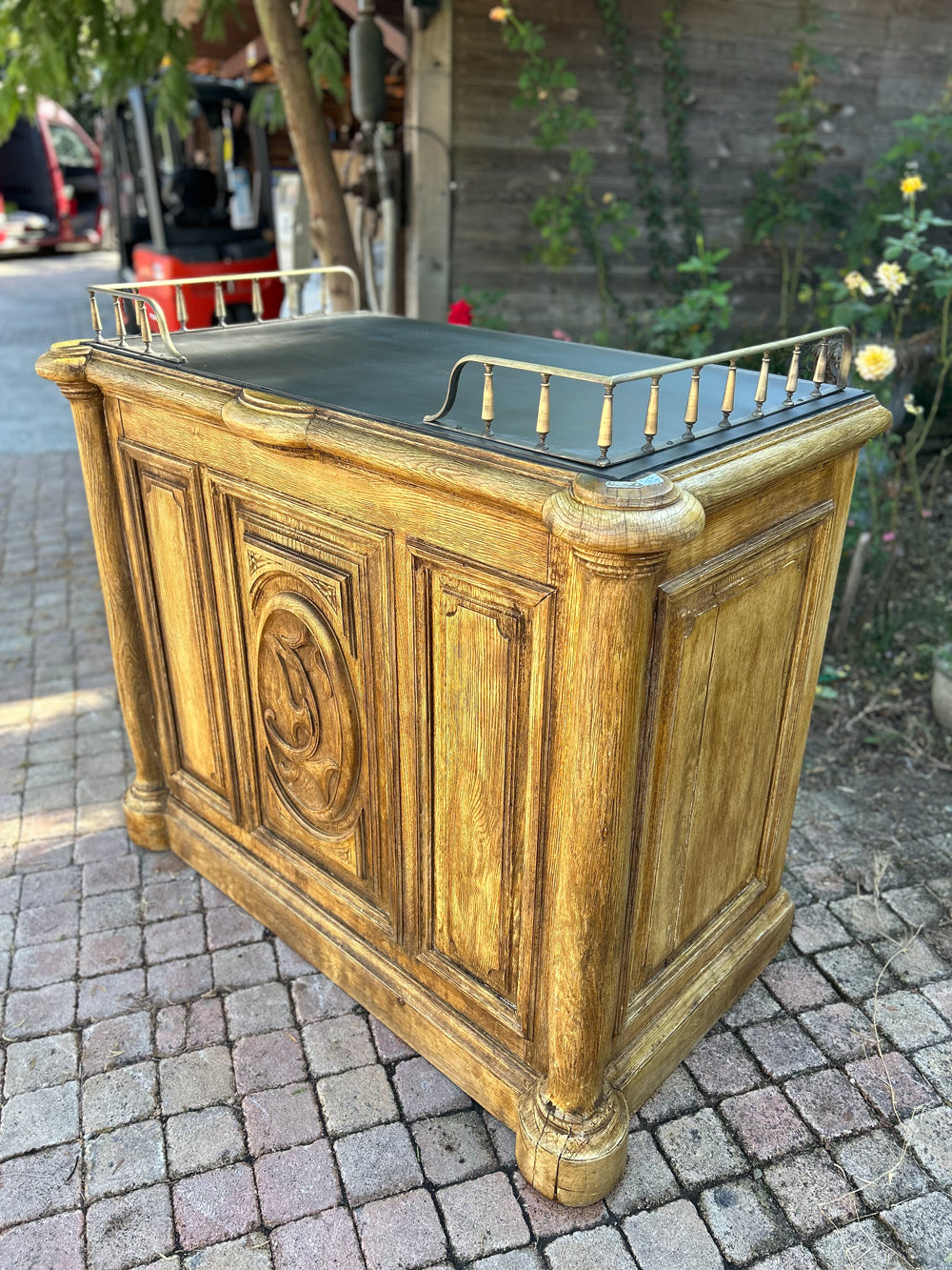 Comptoir magasin chêne 1950 Réf 4120