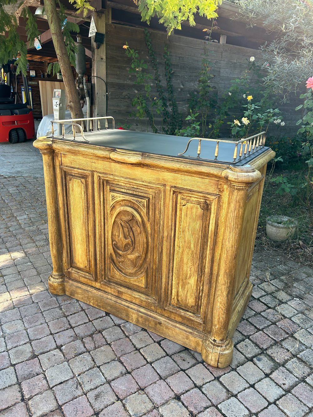 Comptoir magasin chêne 1950 Réf 4120