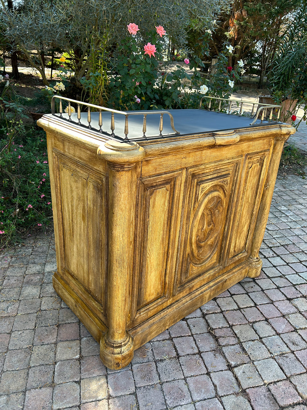 Comptoir magasin chêne 1950 Réf 4120