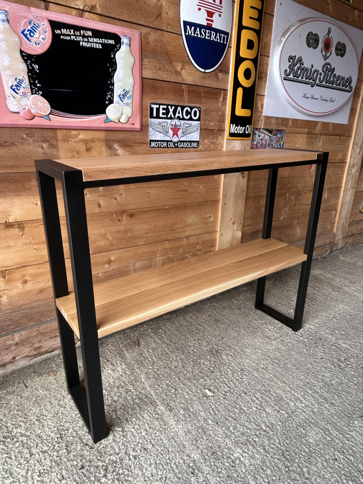 Console design industriel double plateaux -RF4772