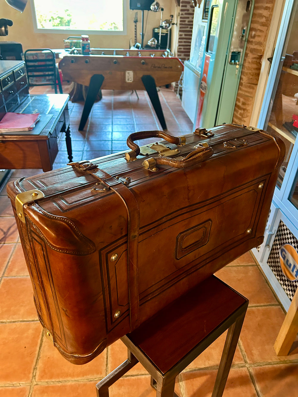 Valise en cuir 1930 Réf 4346