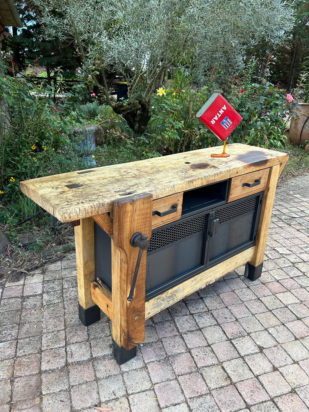 Etabli menuiserie 2 tiroirs 1950 Réf 4098