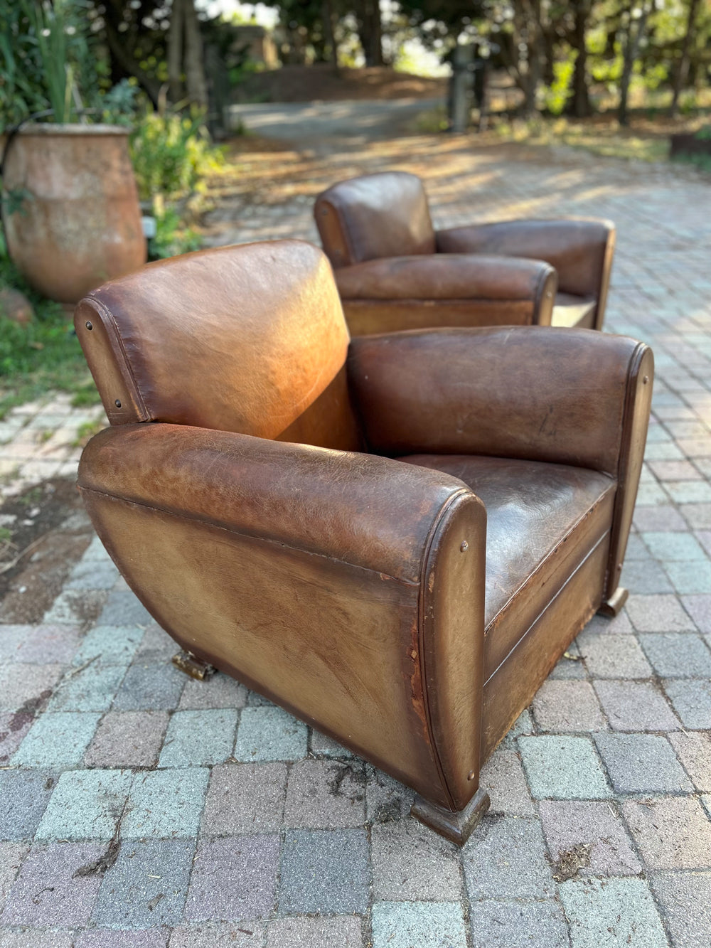 Fauteuil club cuir 1930 Réf 4094