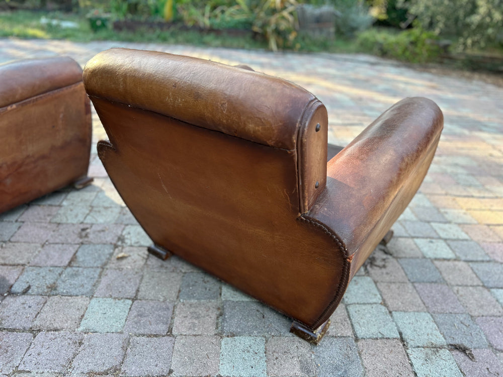 Fauteuil club cuir 1930 Réf 4094