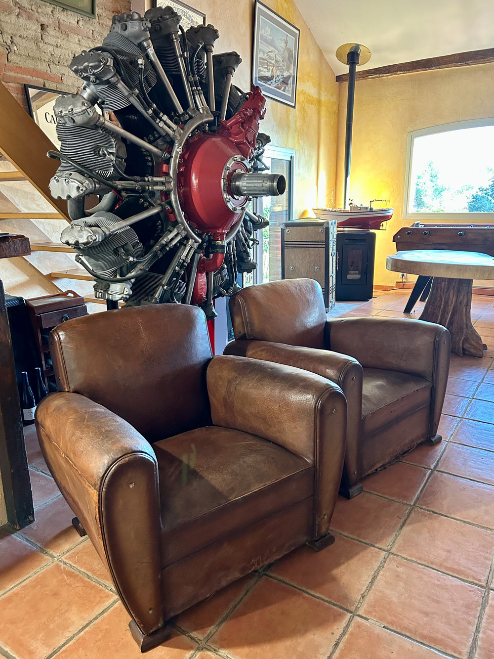 Fauteuil club cuir 1930 Réf 4094