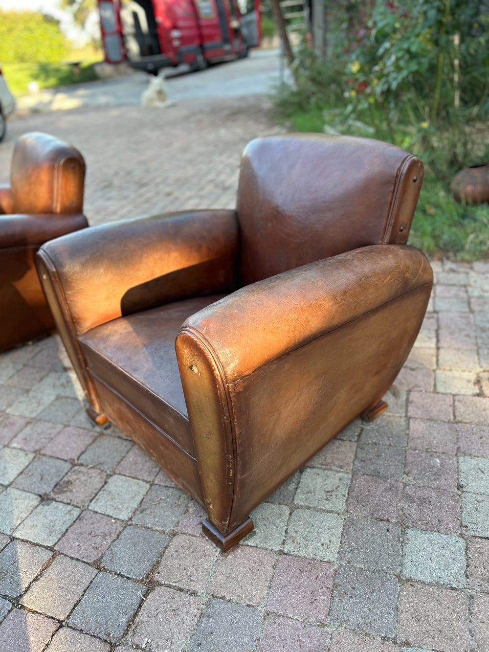 Fauteuil club cuir 1930 Réf 4094
