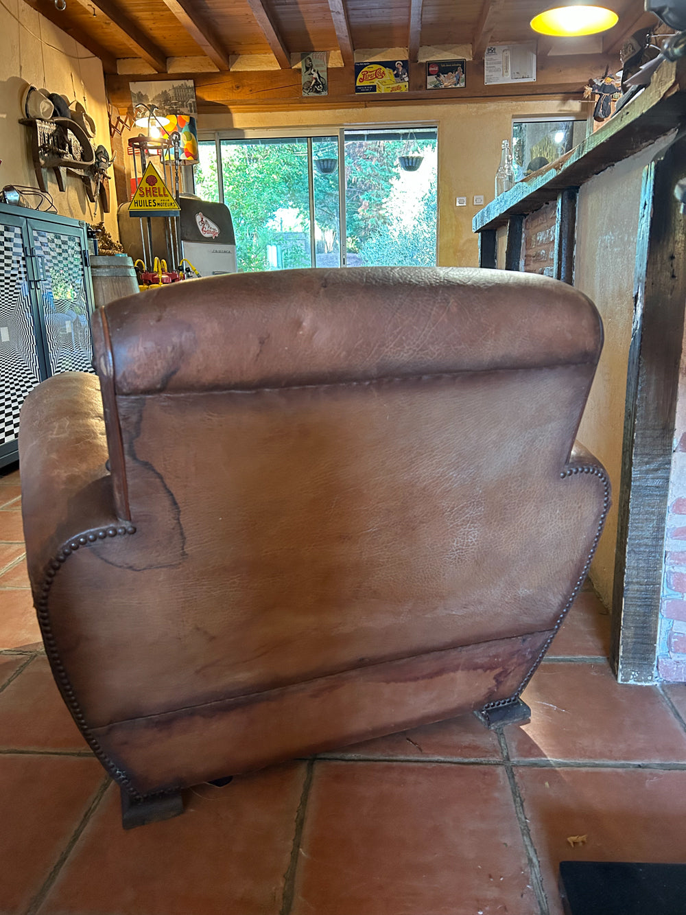 Fauteuil club cuir 1930 Réf 4094