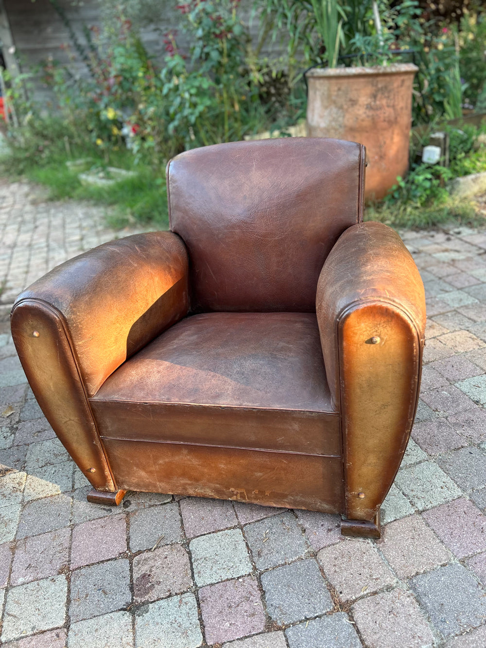 Fauteuil club cuir 1930 Réf 4094