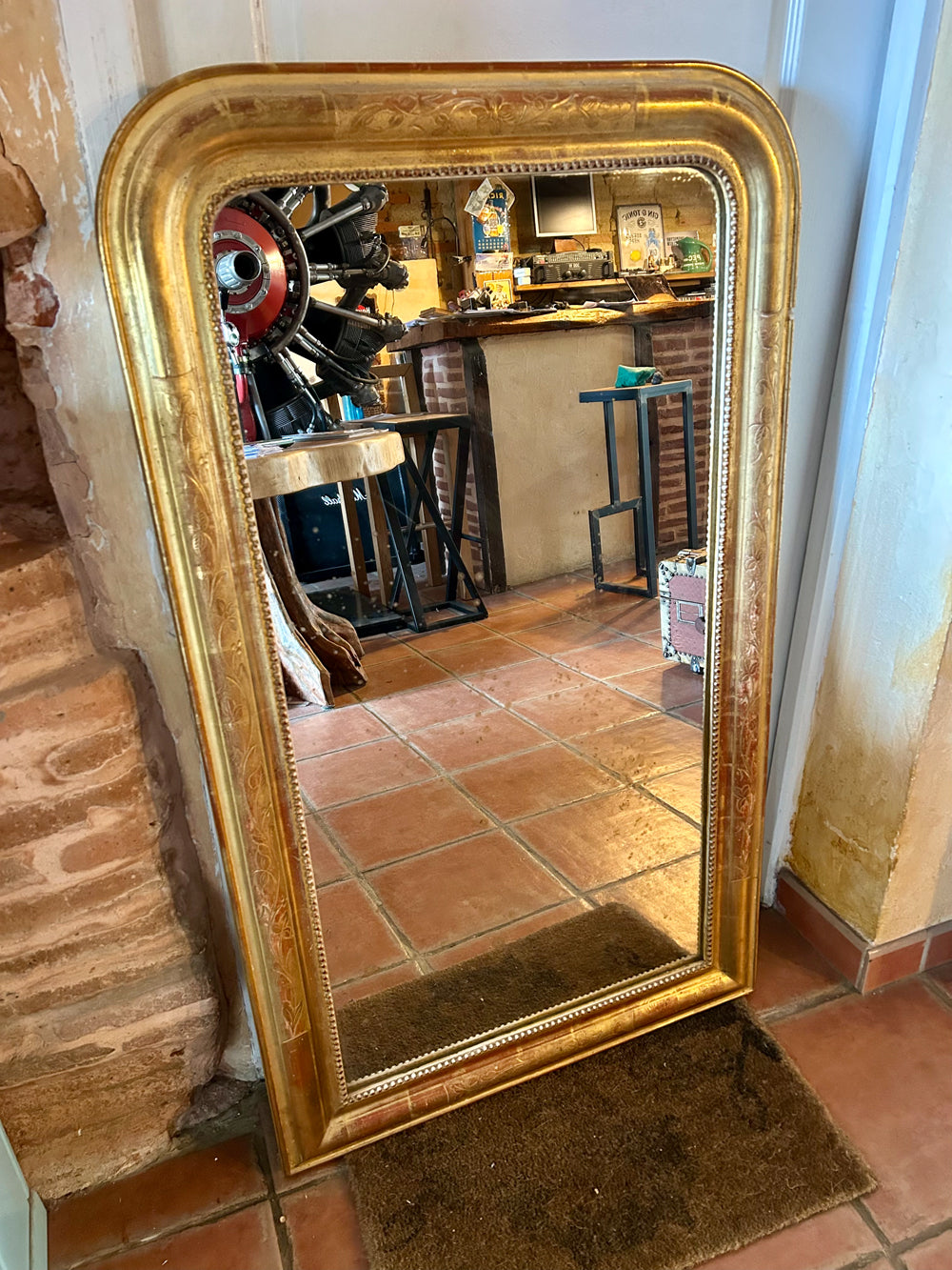 Grand miroir Louis Philippe 19 ème Réf 4408