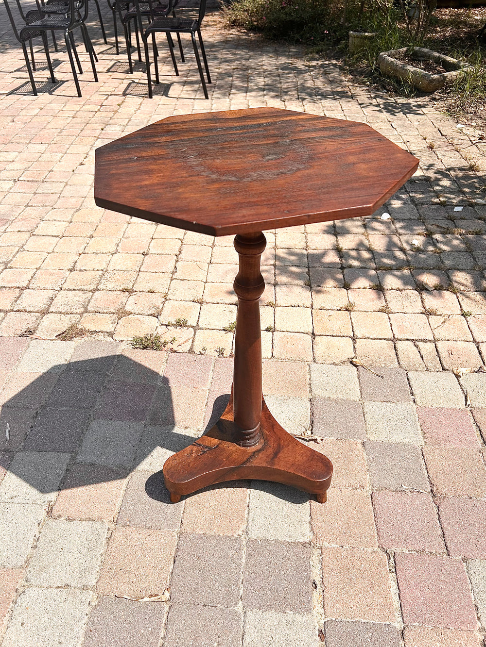 Guéridon Noyer Massif Fin 19ème Siècle