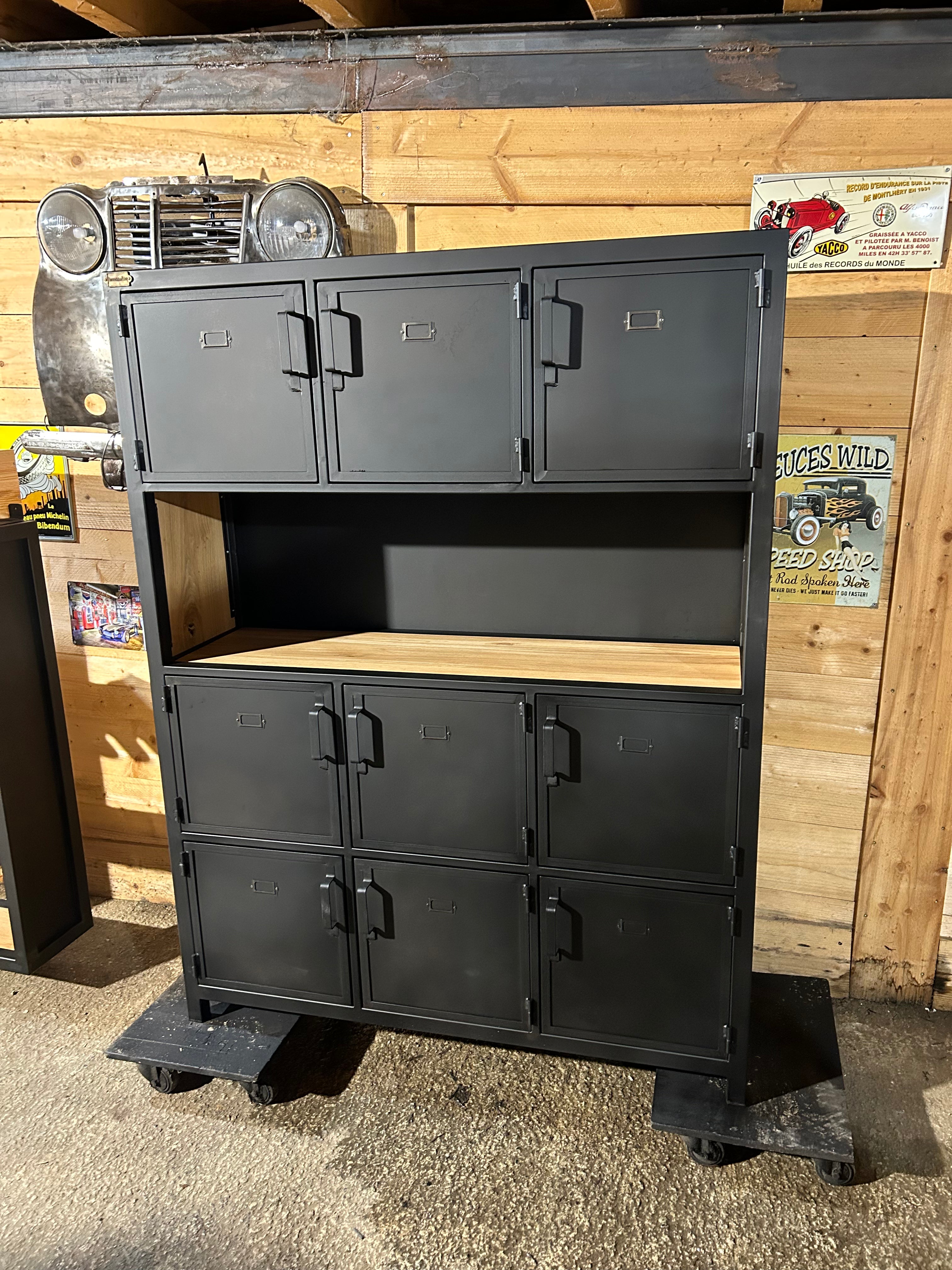 Bibliothèque industrielle 9 portes PRIX de base : 1590€réf 3531