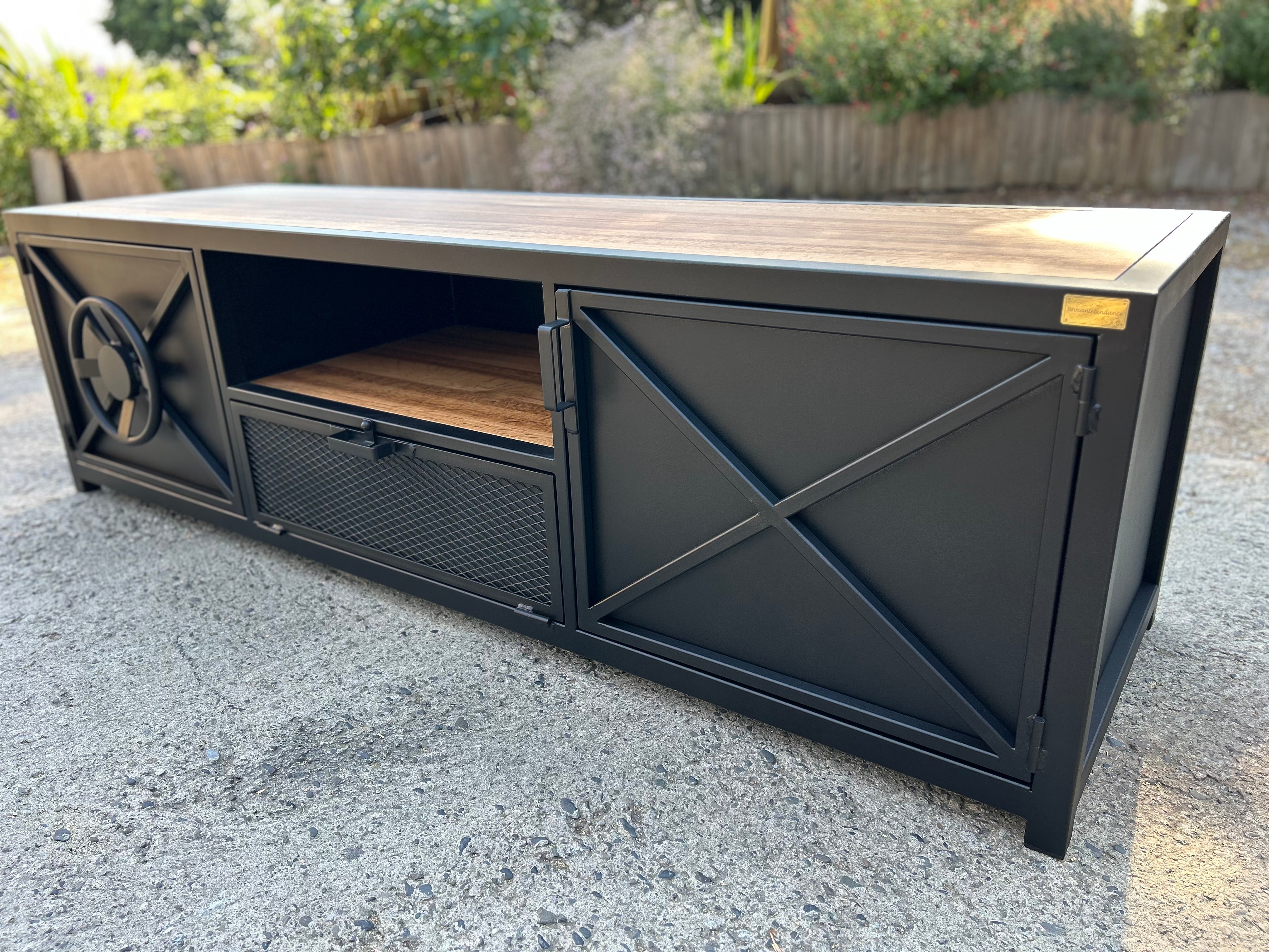 Meuble TV sur mesure porte coffre-fort- RF 4712