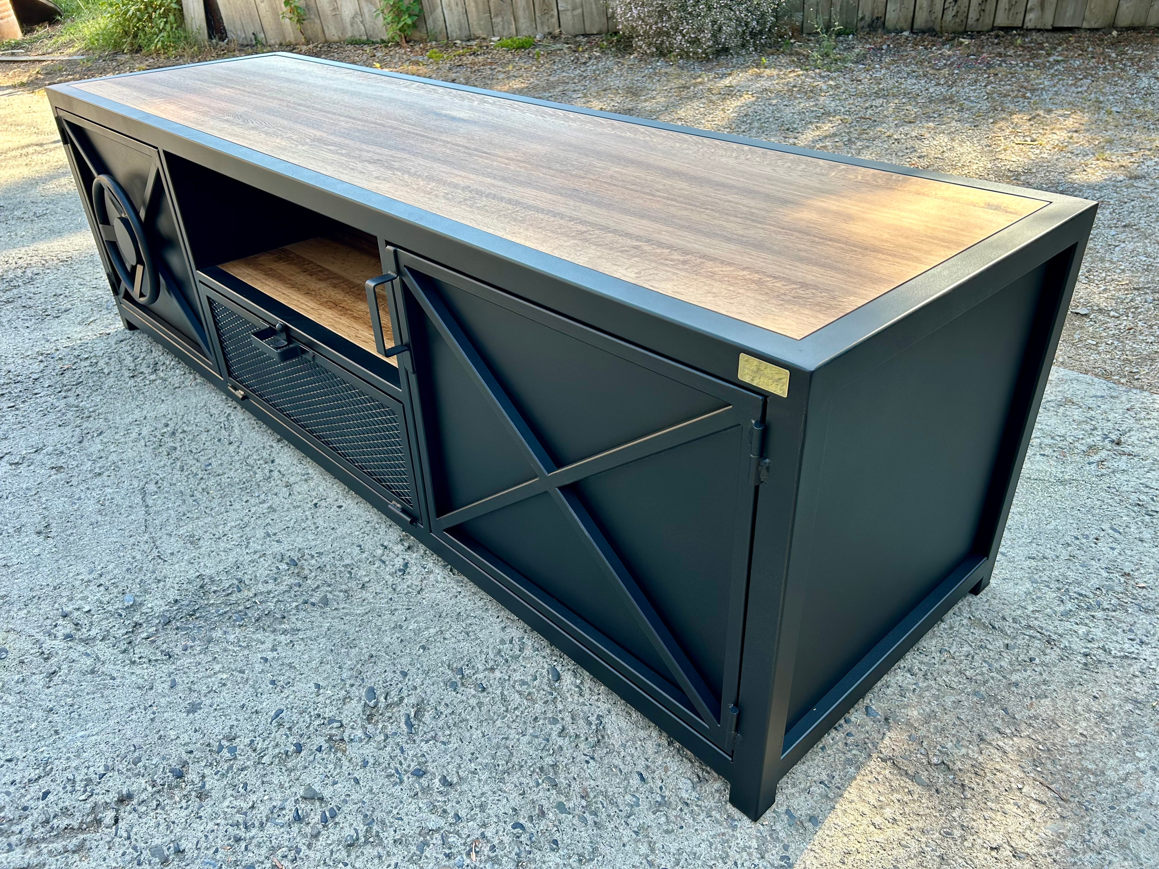 Meuble TV sur mesure porte coffre-fort- RF 4712